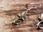 Preview: Blume Ohrringe Vintage Optik Flower Blüte Aster